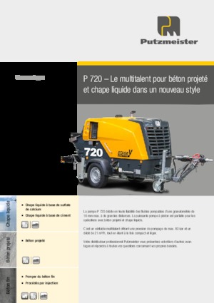 स्टेशनरी कंक्रीट पंप Putzmeister P 720 SD 