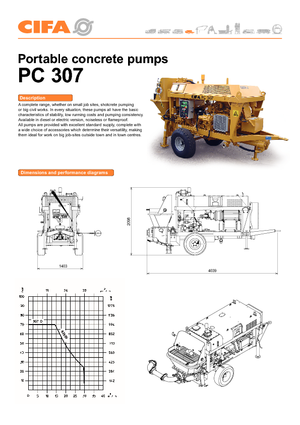 स्टेशनरी कंक्रीट पंप CIFA PC 307 E