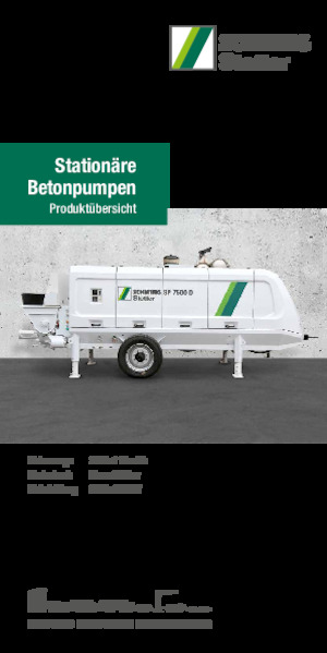 स्टेशनरी कंक्रीट पंप SCHWING-Stetter SP 9000 E Container