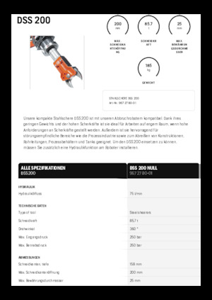 स्टील स्क्रैप कटर Husqvarna DSS 200
