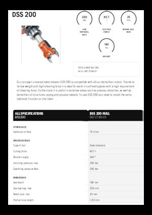 स्टील स्क्रैप कटर Husqvarna DSS 200