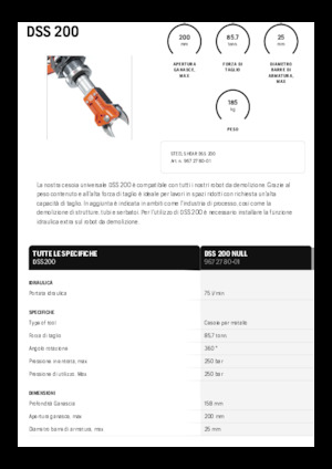 स्टील स्क्रैप कटर Husqvarna DSS 200