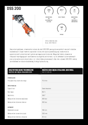स्टील स्क्रैप कटर Husqvarna DSS 200
