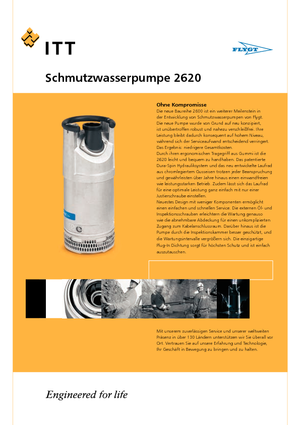सीवेज पंप Flygt-Pumpen 2620 LR 233