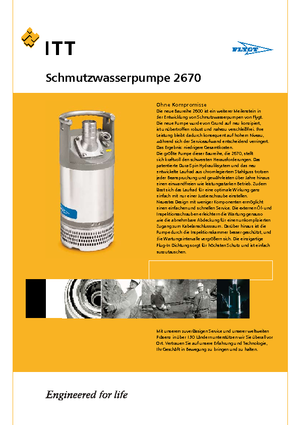 सीवेज पंप Flygt-Pumpen 2670 LR 251