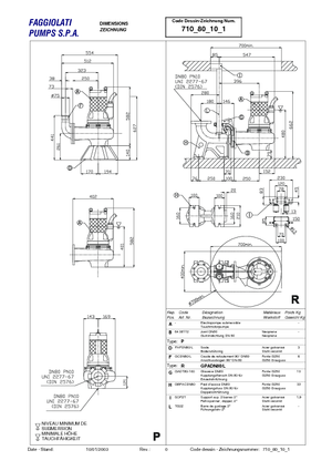 सीवेज पंप Faggiolati G 410 R6V1-M64AA2