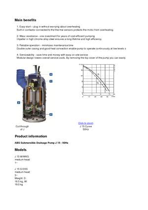सीवेज पंप ABS-Pumpen J 15 W/KS