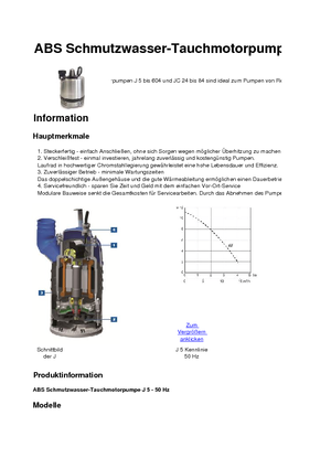 सीवेज पंप ABS-Pumpen J 5 W