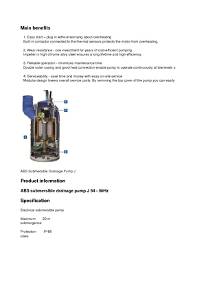 सीवेज पंप ABS-Pumpen J 54 HD direkt