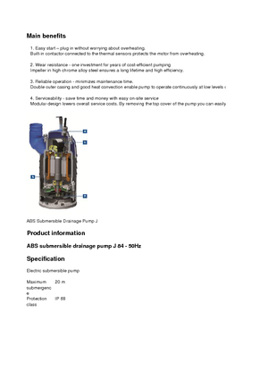 सीवेज पंप ABS-Pumpen J 84 SD