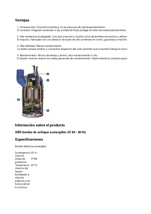 सीवेज पंप ABS-Pumpen Jumbo 84 HD direkt