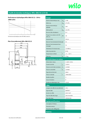 सीवेज पंप WILO-EMU Pumpen EMU KS 12D GG 