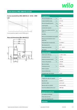 सीवेज पंप WILO-EMU Pumpen EMU KS 12E GG 