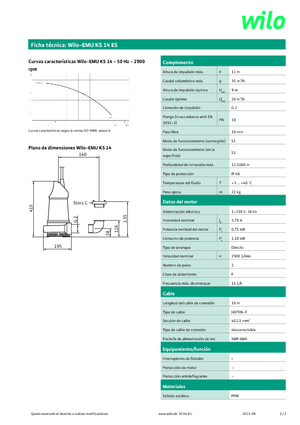 सीवेज पंप WILO-EMU Pumpen EMU KS 14ES 