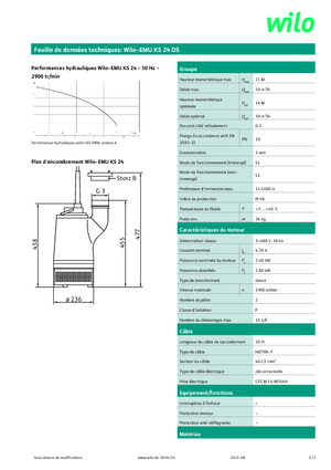 सीवेज पंप WILO-EMU Pumpen EMU KS 24DS 