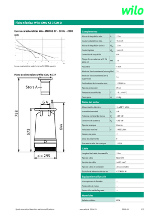 सीवेज पंप WILO-EMU Pumpen EMU KS 37ZM D 