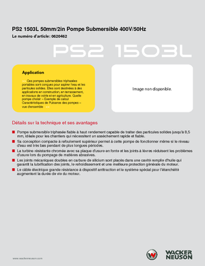 सीवेज पंप Wacker Neuson PS2 1503 L