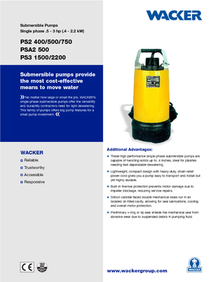 सीवेज पंप Wacker PSA2 500