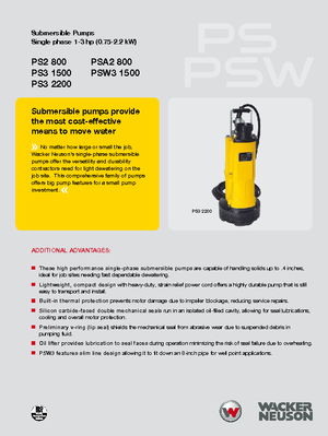 सीवेज पंप Wacker Neuson PS2 800