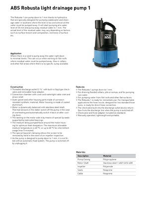 सीवेज पंप ABS-Pumpen Robusta 1