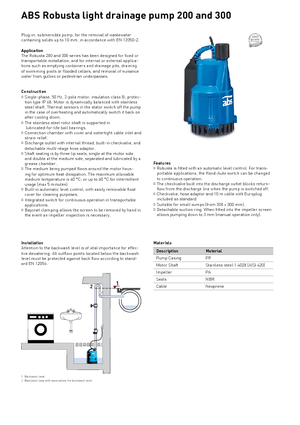 सीवेज पंप ABS-Pumpen Robusta 200 TS