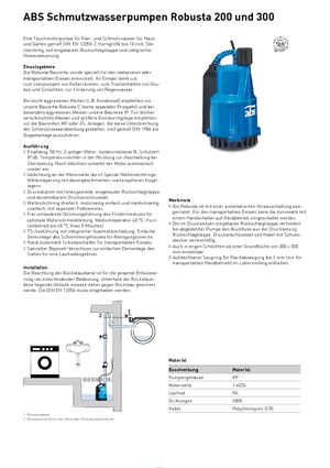 सीवेज पंप ABS-Pumpen Robusta 200 TS