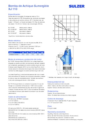 सीवेज पंप Sulzer XJ 110 ND
