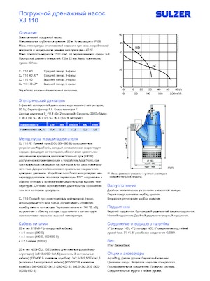 सीवेज पंप Sulzer XJ 110 ND