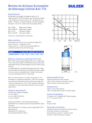 सीवेज पंप Sulzer XJC 110 ND