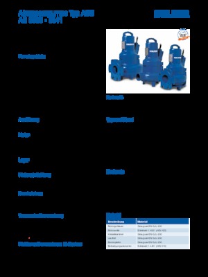 वेस्टवाटर पंप Sulzer AS 0831 S 22-4 D/TKS