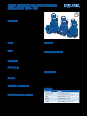वेस्टवाटर पंप Sulzer AS 0831 S 22-4 D/TKS