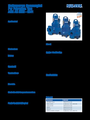 वेस्टवाटर पंप Sulzer AS 0840 S 26-2 D/TKS