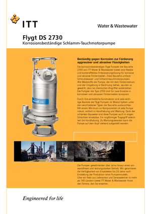 वेस्टवाटर पंप Flygt-Pumpen DS 2730 LR 441