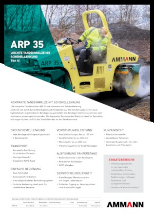 टैंडम वाइब्रेशन रोलर Ammann ARP 35