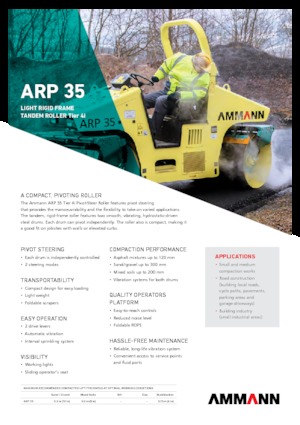 कॉम्बिनेशन रोलर Ammann ARP 35 K