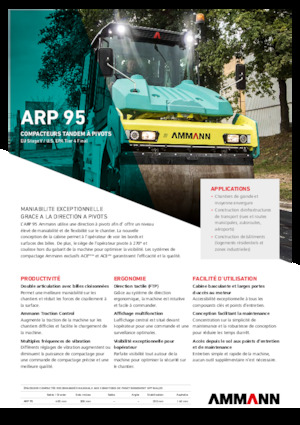 टैंडम वाइब्रेशन रोलर Ammann ARP 95