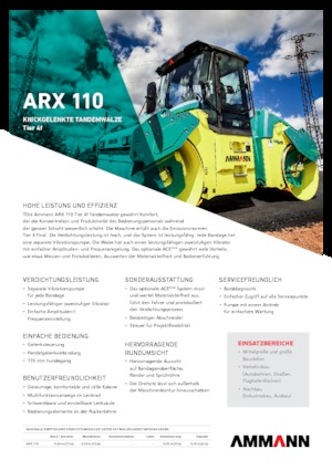 टैंडम वाइब्रेशन रोलर Ammann ARX 110