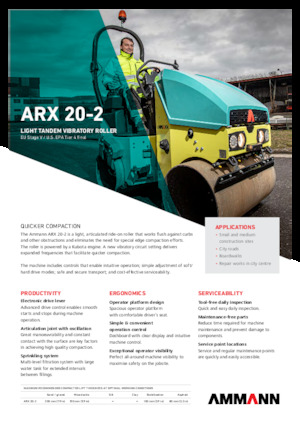 टैंडम वाइब्रेशन रोलर Ammann ARX 20-2