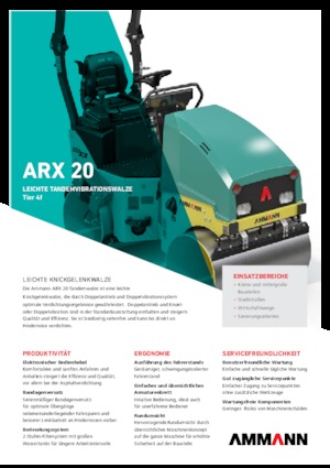 टैंडम वाइब्रेशन रोलर Ammann ARX 20