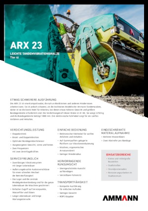 टैंडम वाइब्रेशन रोलर Ammann ARX 23