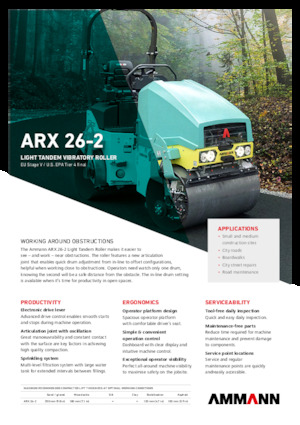 टैंडम वाइब्रेशन रोलर Ammann ARX 26-2