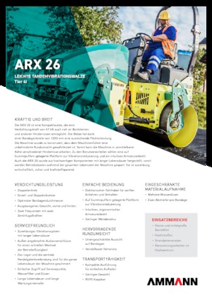 टैंडम वाइब्रेशन रोलर Ammann ARX 26