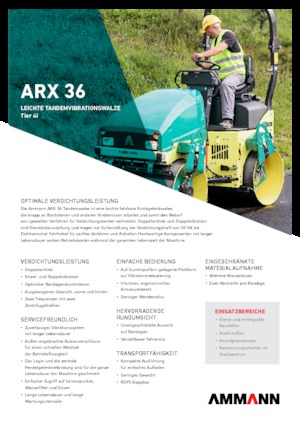टैंडम वाइब्रेशन रोलर Ammann ARX 36