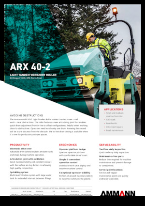 टैंडम वाइब्रेशन रोलर Ammann ARX 40 -2