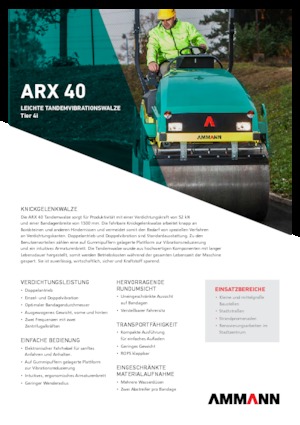 टैंडम वाइब्रेशन रोलर Ammann ARX 40