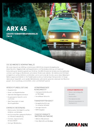 टैंडम वाइब्रेशन रोलर Ammann ARX 45