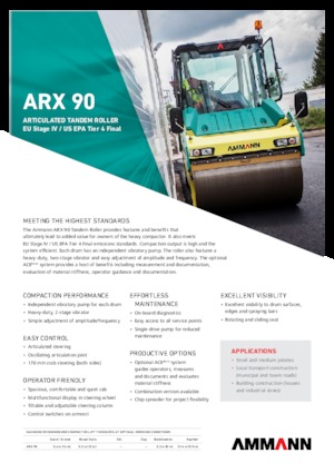 टैंडम वाइब्रेशन रोलर Ammann ARX 90 T 4f