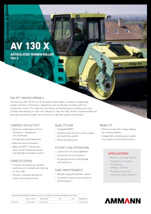 टैंडम वाइब्रेशन रोलर Ammann AV 130 X