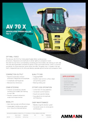 टैंडम वाइब्रेशन रोलर Ammann AV 70 X