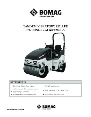 टैंडम वाइब्रेशन रोलर Bomag BW 100 SL-5
